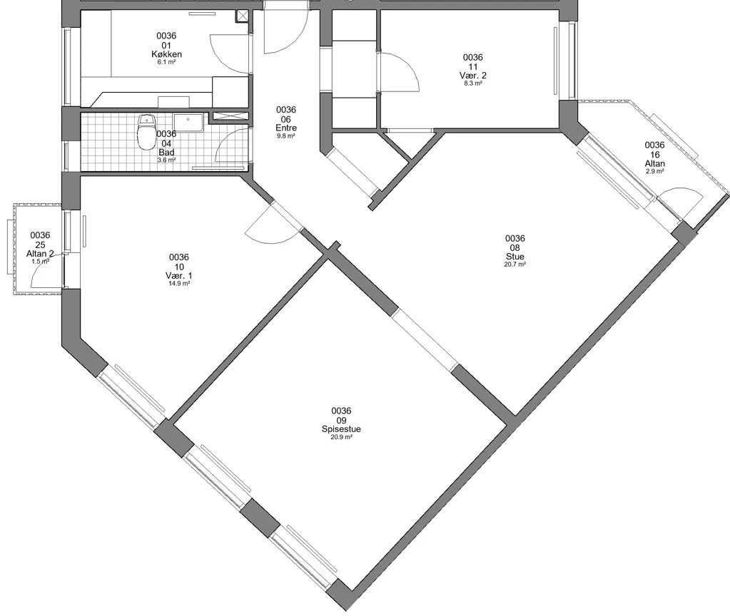 Plaan - Spacious Apartment on Jernbanegade, Varde