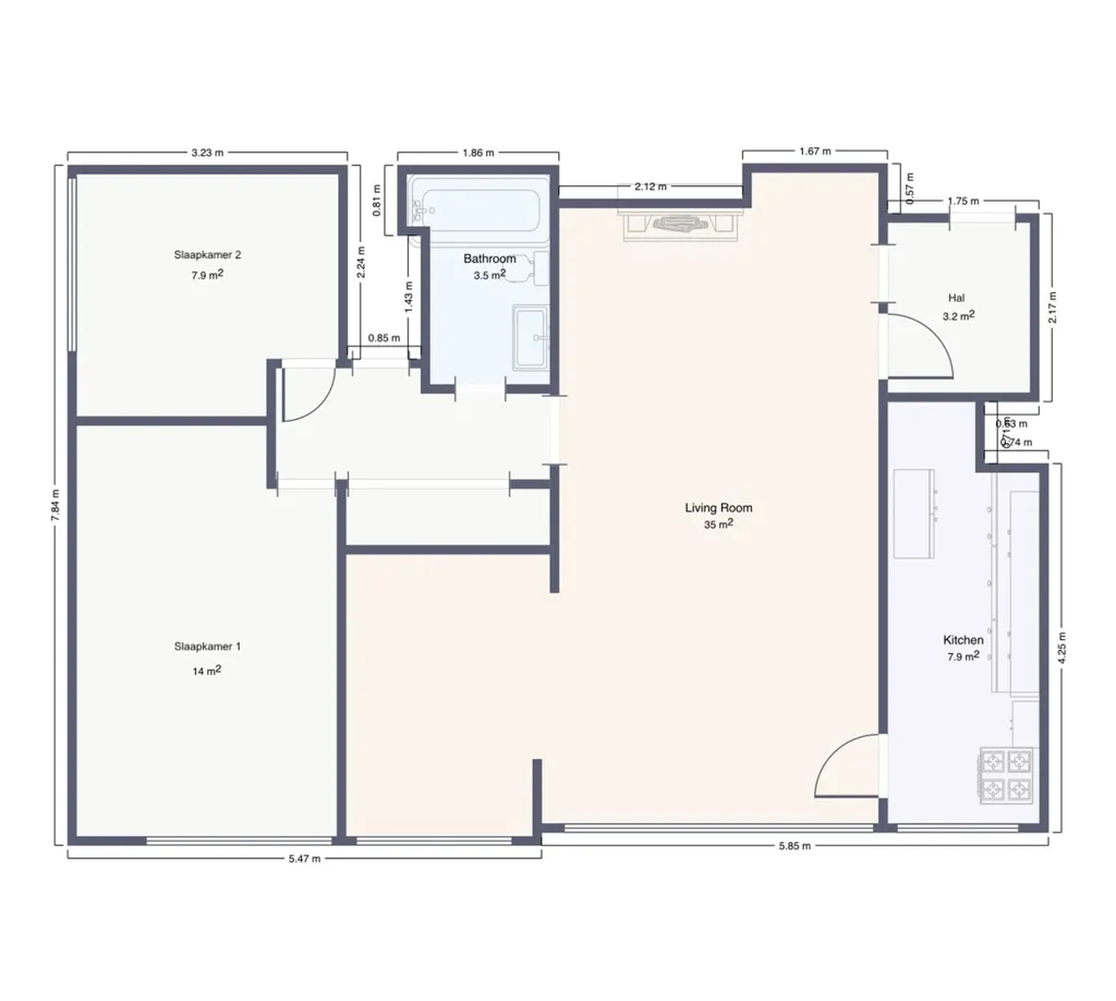 Appartement avec Terrasse sur la 12ème Étage à Centre-Ville