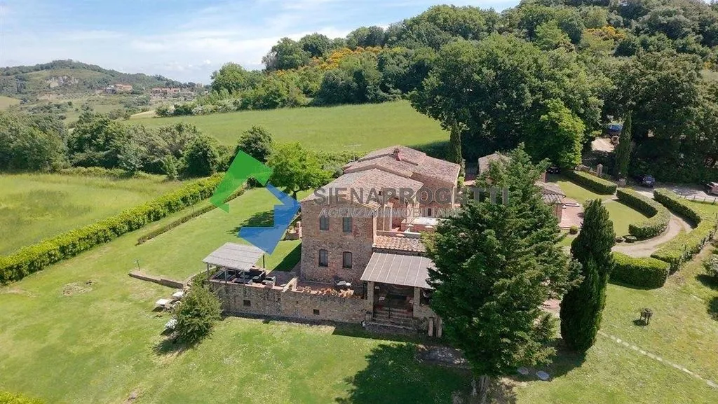Vista aerea - Rustic Casale with Pool in Casole d'Elsa