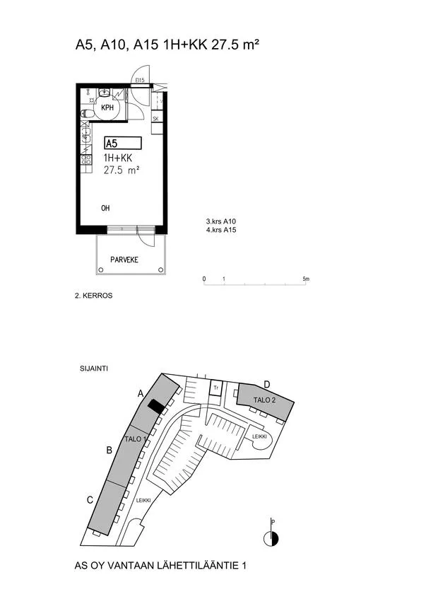 Plan - Apartment with Balcony in Kartanonkoski, Vantaa