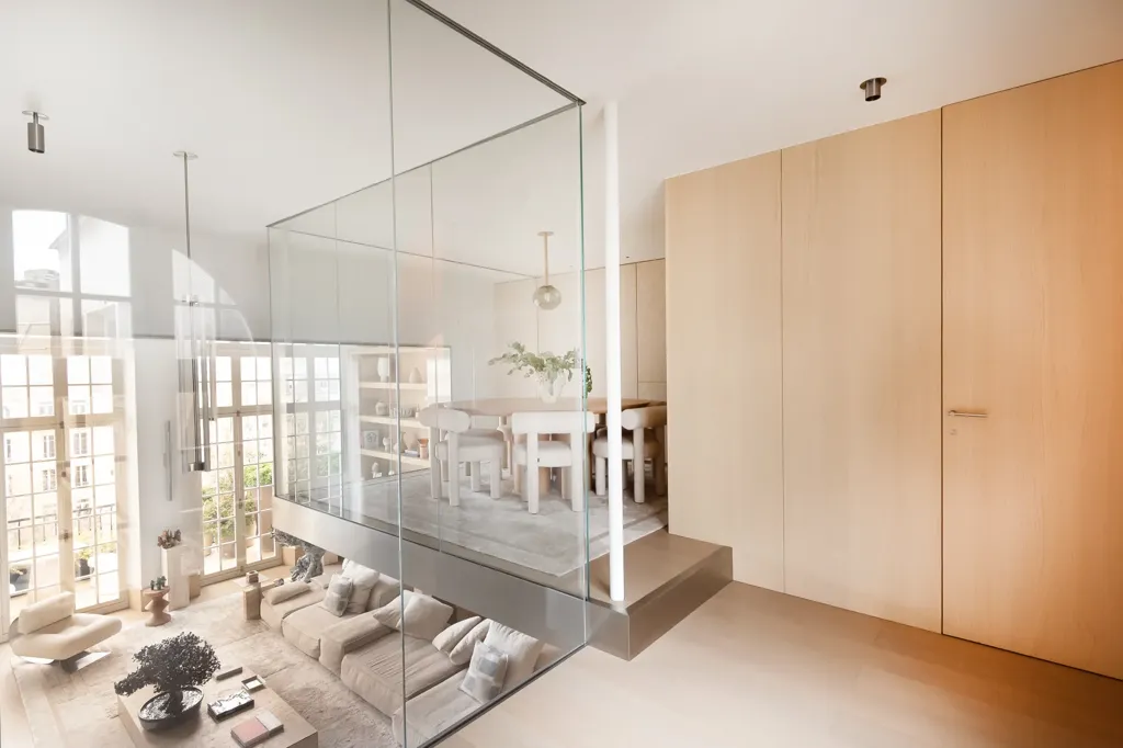 Séjour - Penthouse Art Déco avec Terrasses à Paris 17ème