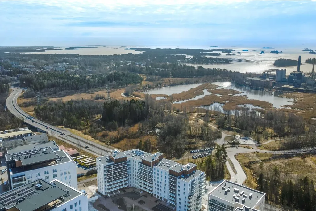 Vue aérienne - Modern Apartment with Balcony in Helsinki