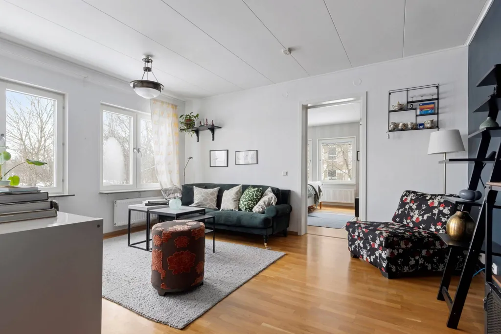 Living Room - Apartment with Balcony in Hagsätra