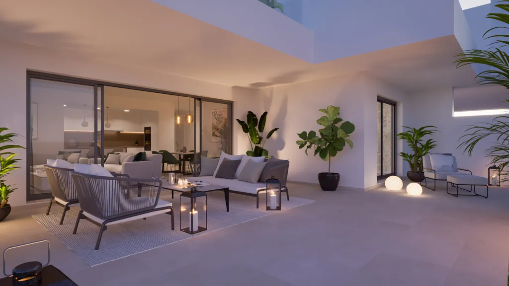 Terrasse - Penthouse with Sea View in Estepona