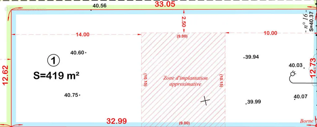 Planimetria - Constructible Plot with Garden near Montesson