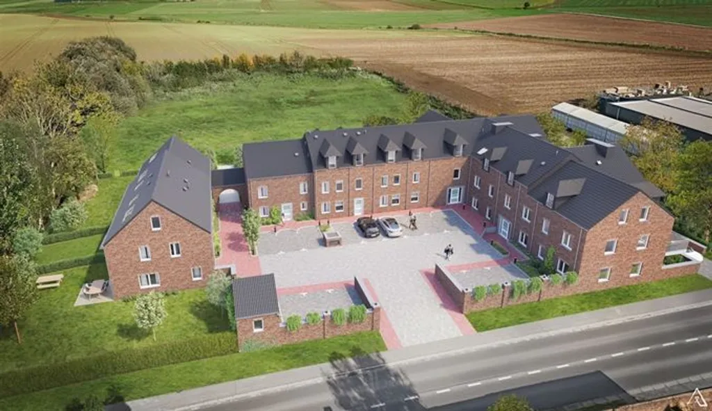 Vue aérienne - Maison neuve 4 chambres avec terrasse à Perwez