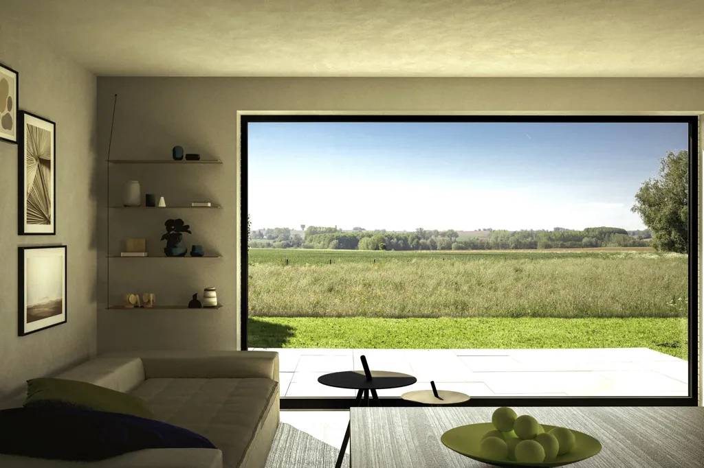 Soggiorno - Eco-Friendly Semi-Open House with South Terrace in Lessen