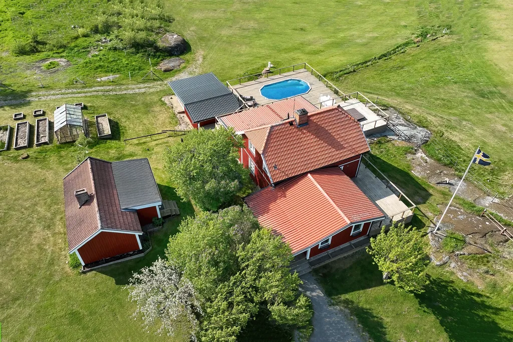 Vue aérienne - Waterfront House with Boat Slip in Gräddö