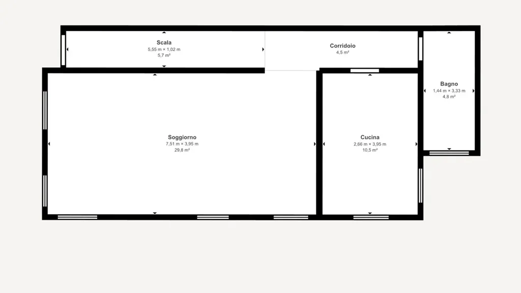 Plan - Two-Level Apartment with Garage in Spresiano