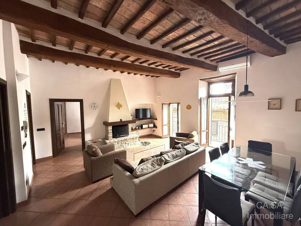 Soggiorno - Rustic Apartment with Terrace in Monte Castello di Vibio