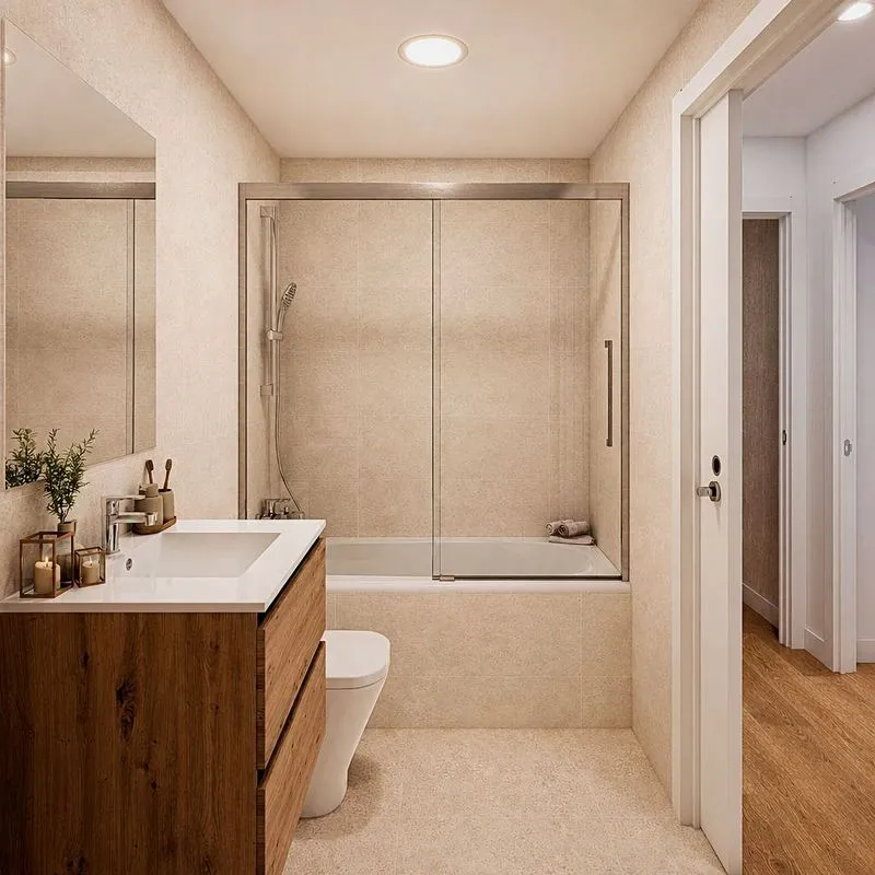 Salles de bain - New Flat with Pool in Los Berrocales, Madrid