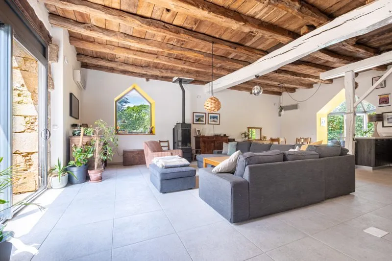 Séjour - Maison en Pierre avec Piscine à Gigondas