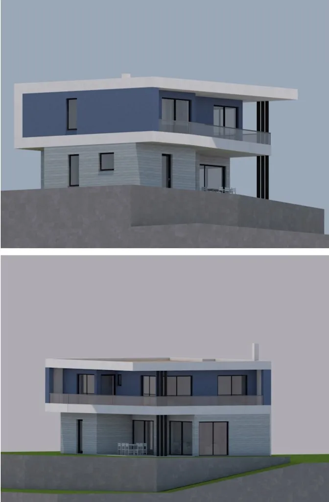 Detached House with Sea View and Pool in Kornic