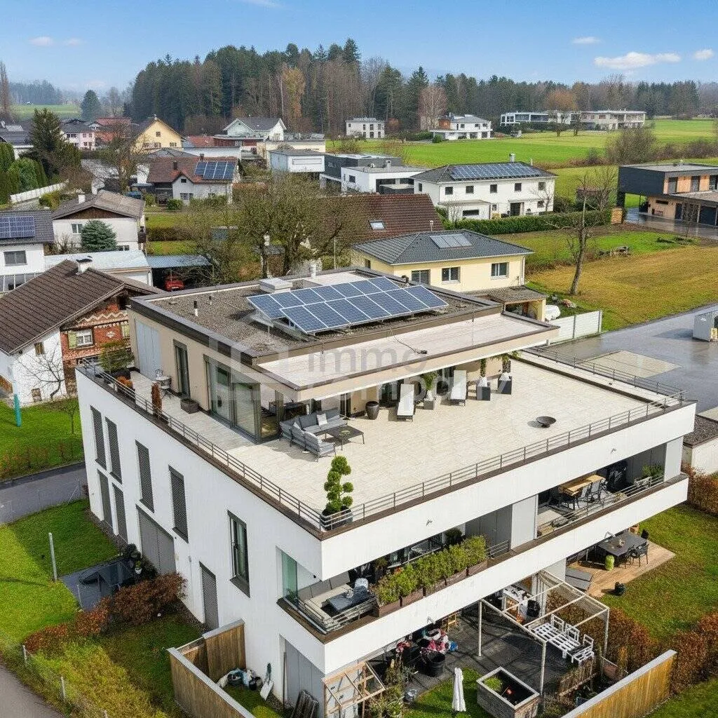 Vue aérienne - Penthouse with Mountain View in Koblach