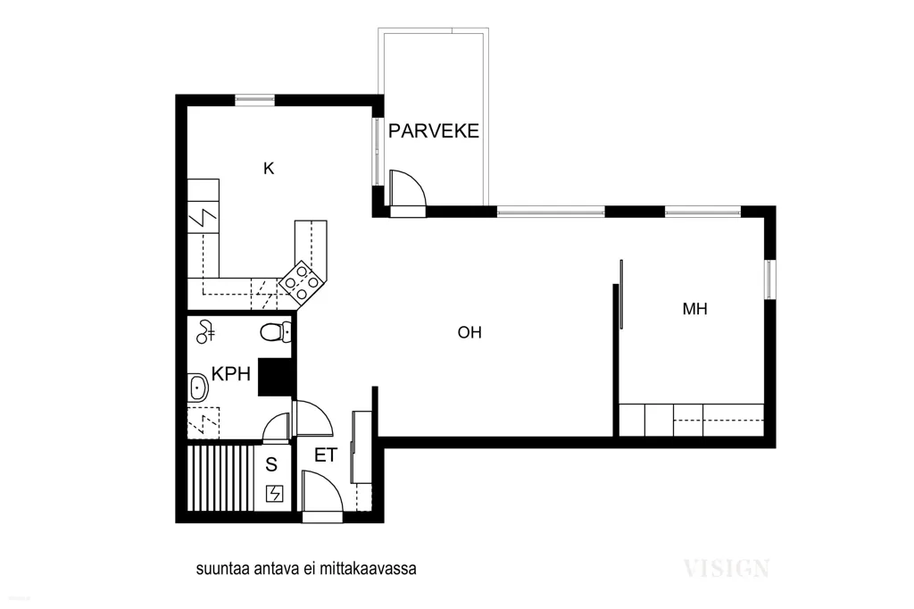 Plaan - Bright Apartment with Balcony in Hyvinkää