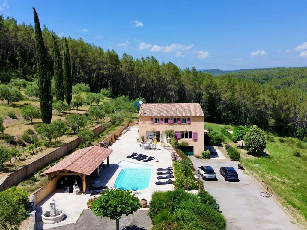 Vue aérienne - Villa avec Piscine et Terrasse à Lorgues