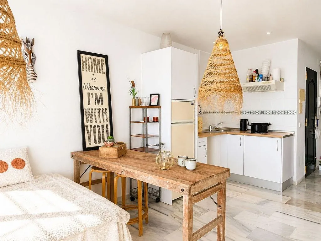 Köök - Duplex with Pool and Sea View in Estepona