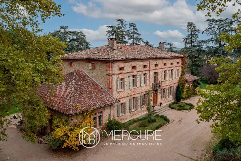 Vista aerea - 19th-Century Manor with Pool near Albi