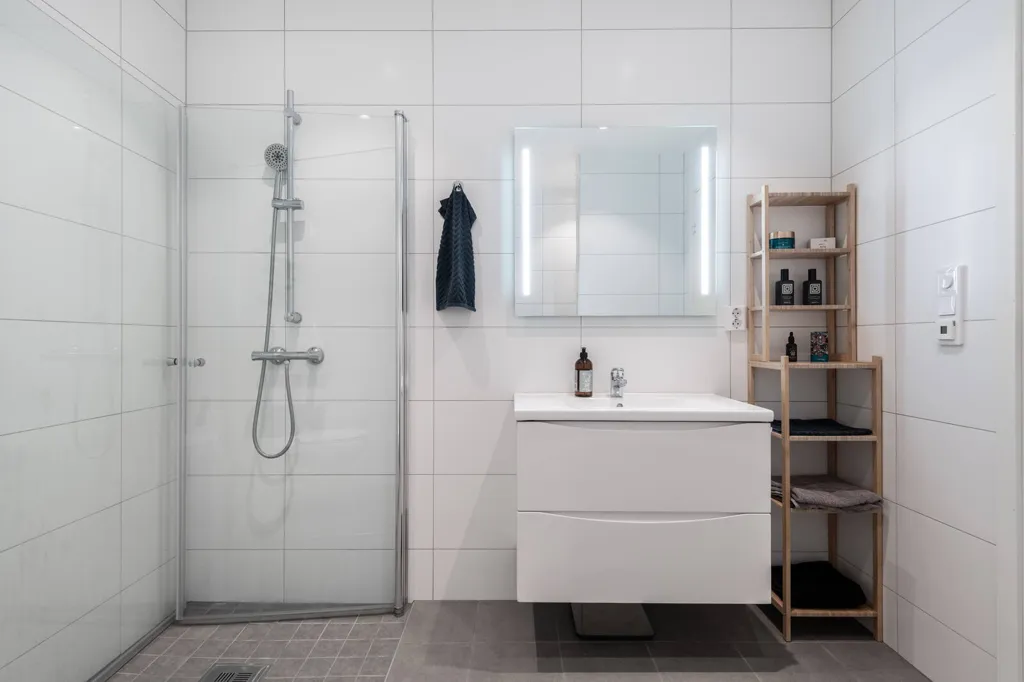 Salles de bain - Modern Flat with South Terrace in Hannestad