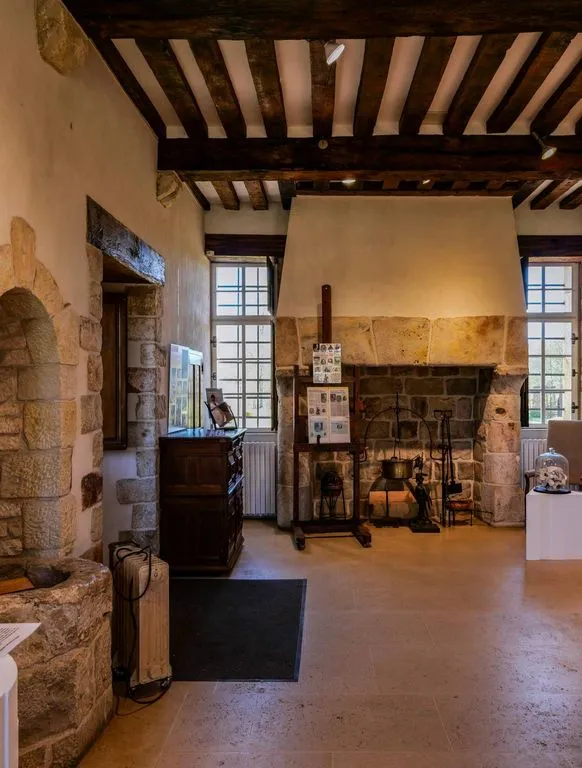 Living Room - Medieval Castle with Art Centre in Normandy