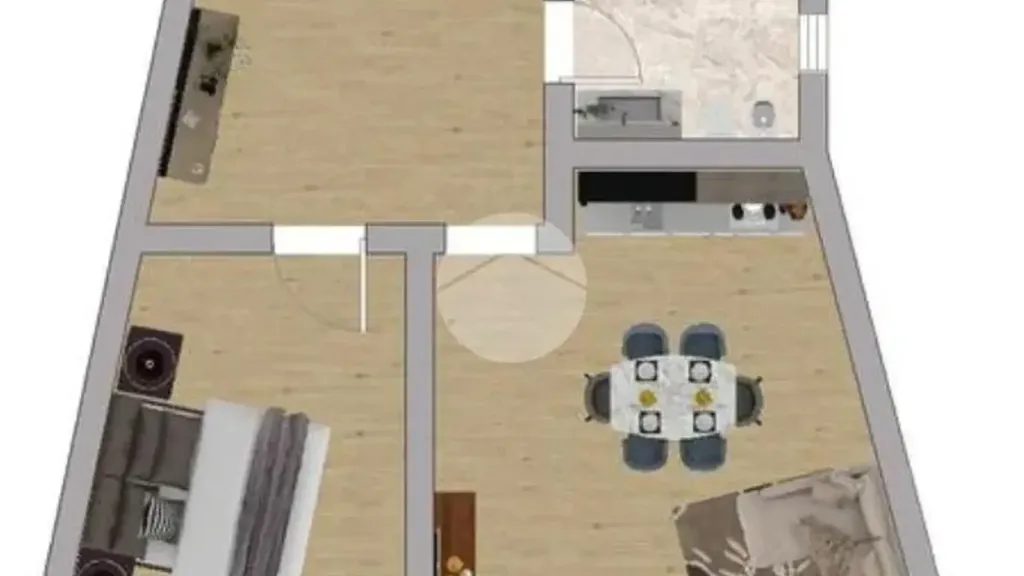 Plan - Modern Trilocale with Balcony in Vezza d'Oglio