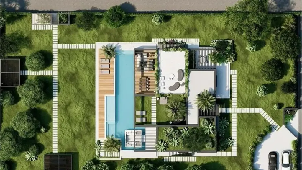 Vue aérienne - Villa with Pool Potential near Forte Dei Marmi