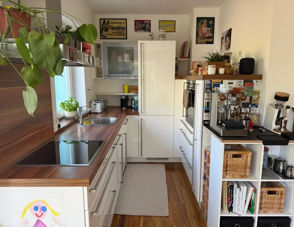 Cucina - Modern Corner Terrace House in Linz