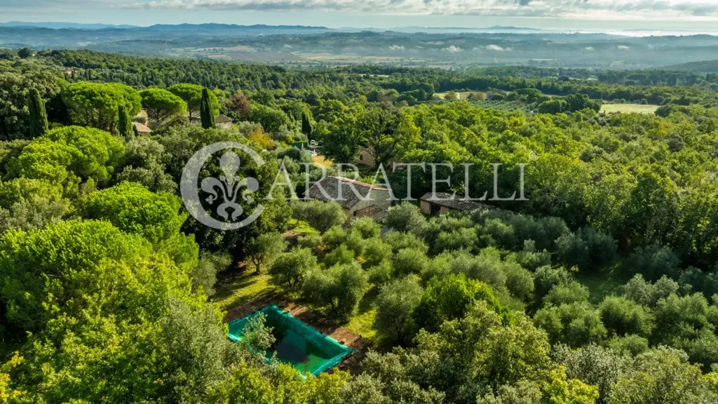Vue aérienne - Luxury Farmhouse with Pool in Monteriggioni