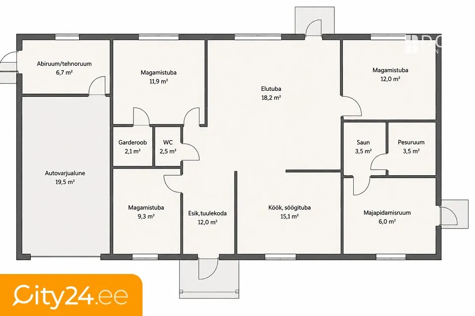 Floor Plan - Recently Rented Detached House with Garage in Võllinge