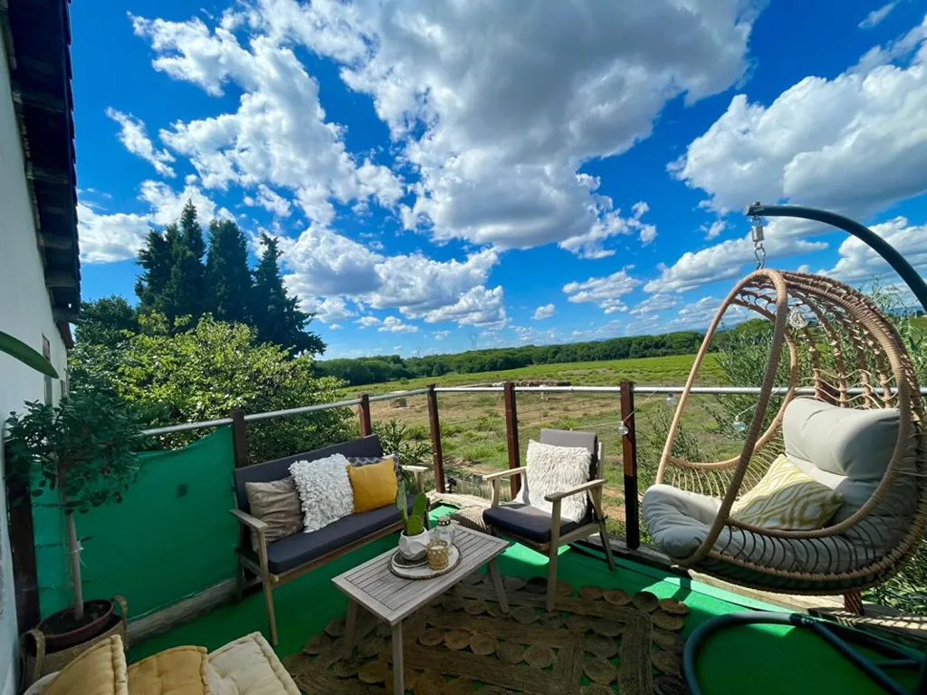 Terrace - Equestrian Estate with Gites in Servian
