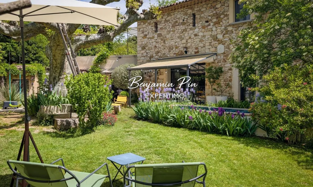Terrass - Rustic Stone House with Pool in Rustrel