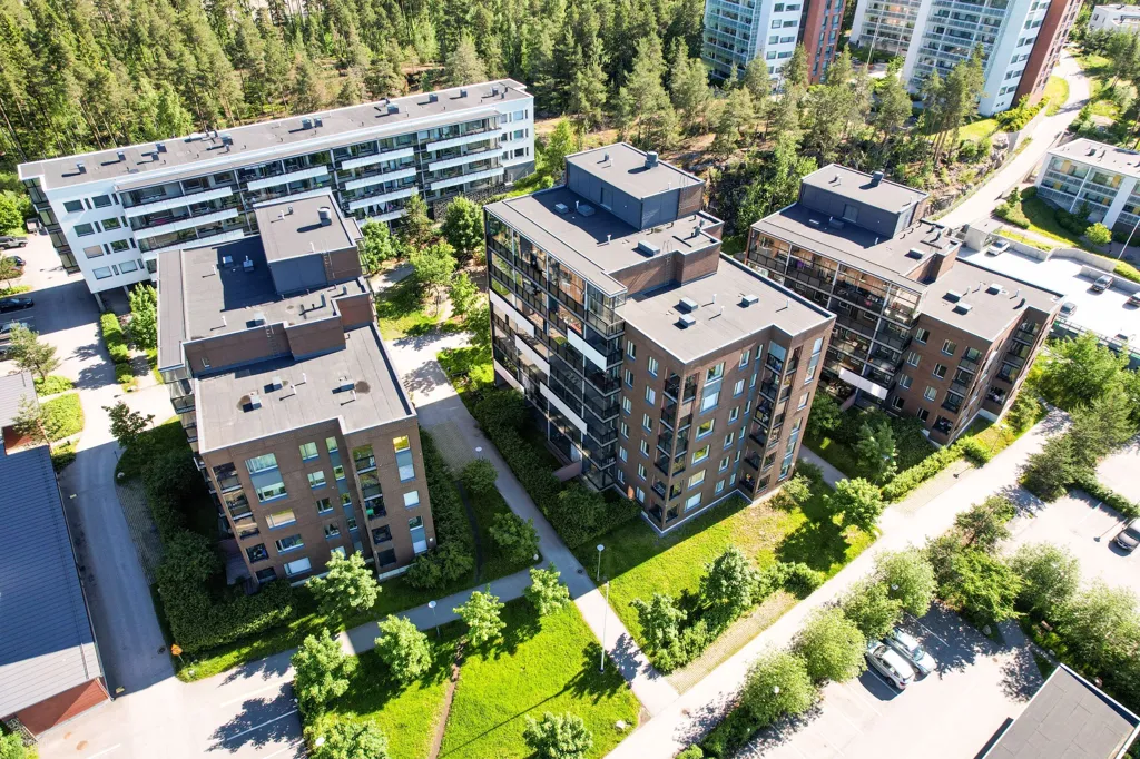 Vue aérienne - Spacious Apartment with Balcony in Veromies, Vantaa