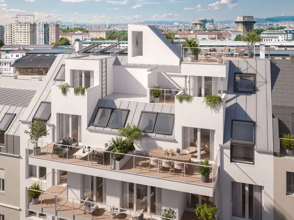 Vue aérienne - Luxury Apartments with Private Outdoor Space in Vienna