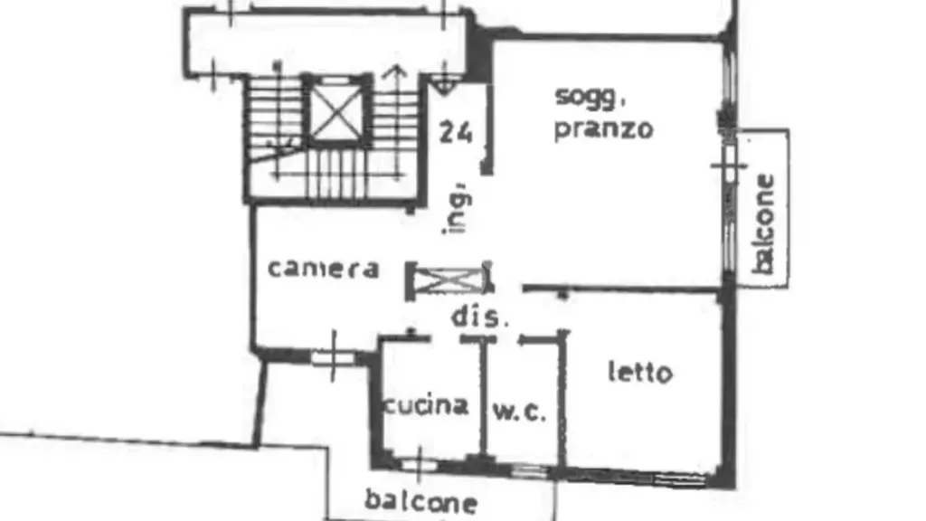 Plan - 3-Bedroom Apartment with Balcony in Cesenatico