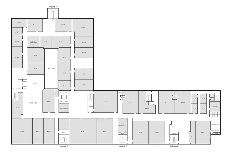 Plan - Office Space with Elevator Access in Randers
