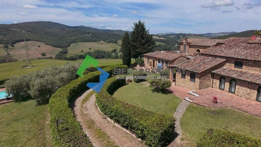 Vista aerea - Rustic Casale with Pool in Casole d'Elsa
