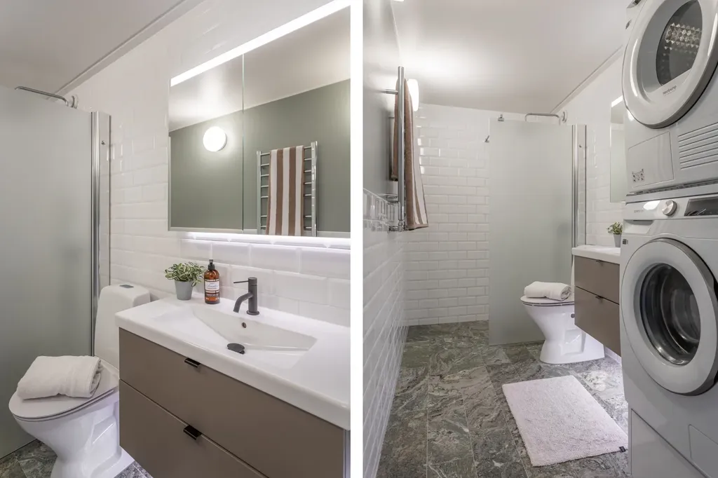 Salles de bain - Appartement 4 pièces à Djursholm