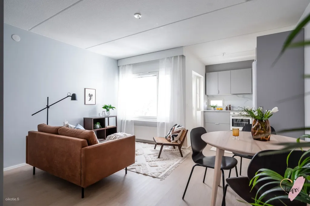 Séjour - Modernised Studio with Balcony in Oulu Centre