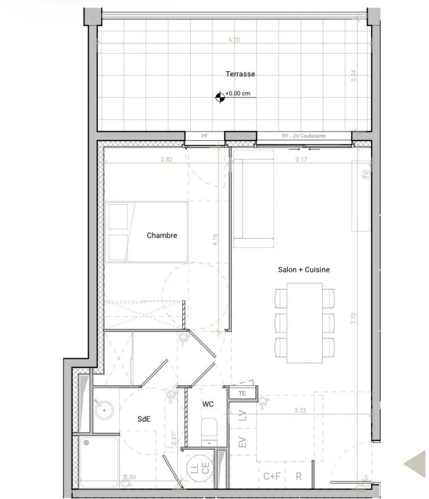Plan - Appartement Neuf avec Terrasse au Cœur d'une Station de Ski