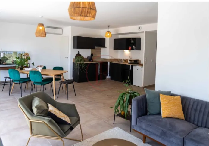 Séjour - Appartement en dernier étage avec terrasse à La Grande Motte