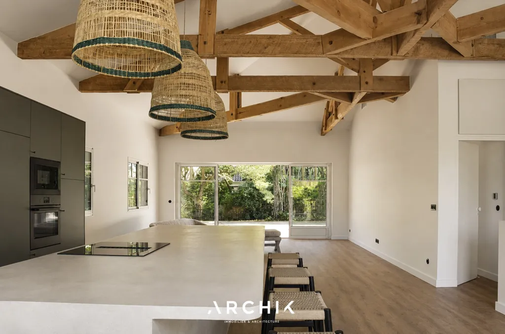 Cucina - Contemporary House with Pool in Abatilles