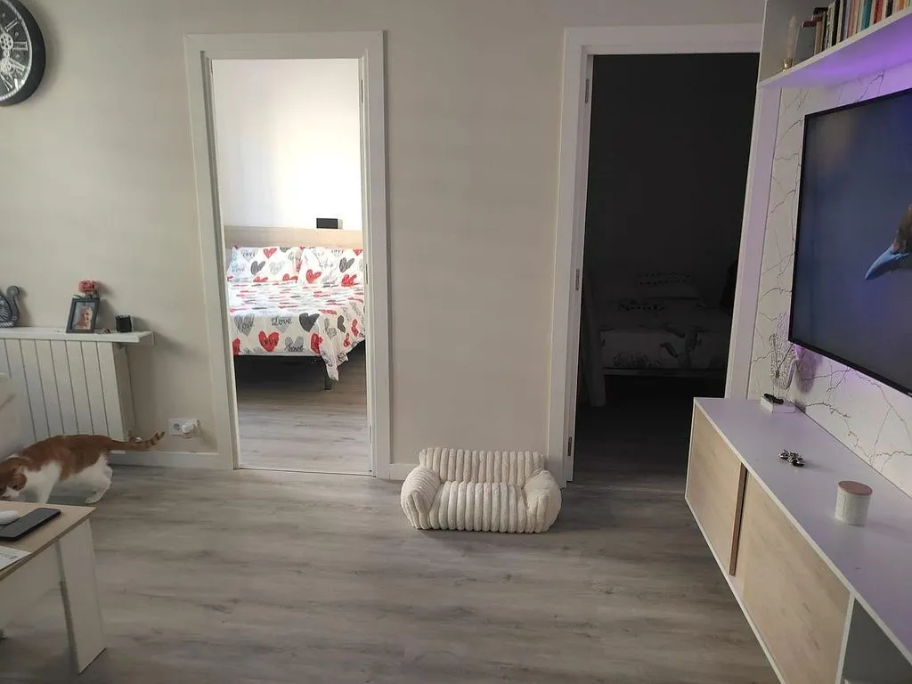 Living Room - Apartment with Air Conditioning in Canovelles