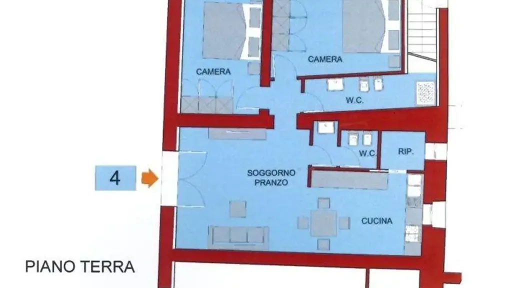 4-room apartment in IT