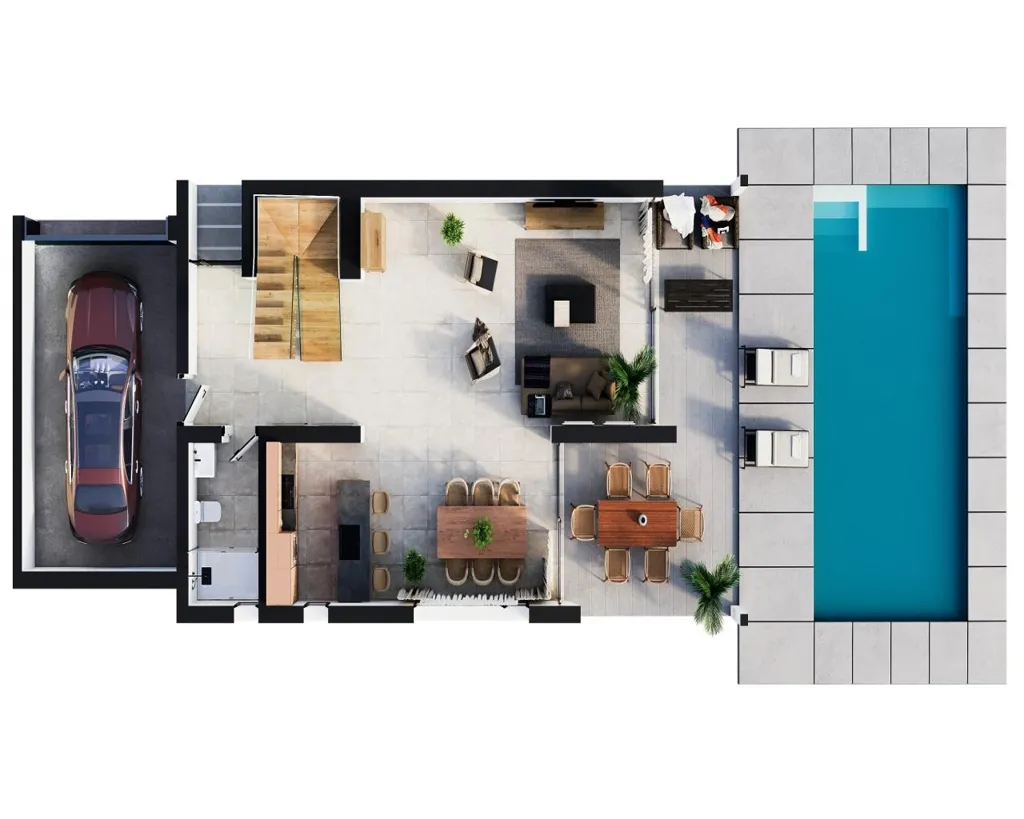 Plaan - Modern Villa with Pool in Benissa Pueblo