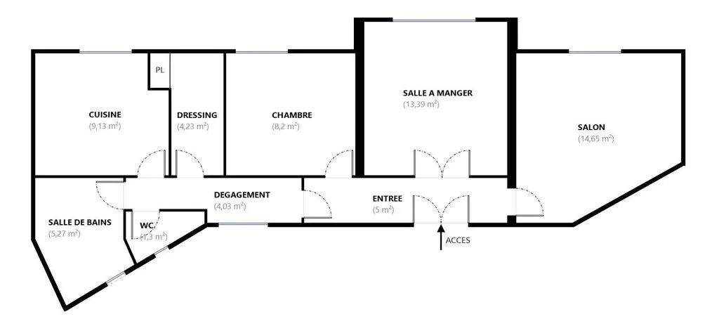 Floor Plan - Luxury Apartment in Haussmannian Building, Paris