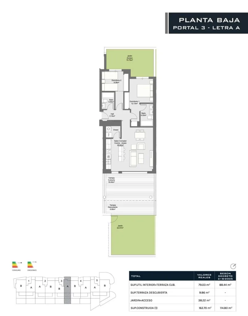 Floor Plan - 2-Bed Flat with Pool in Montemar, Torremolinos