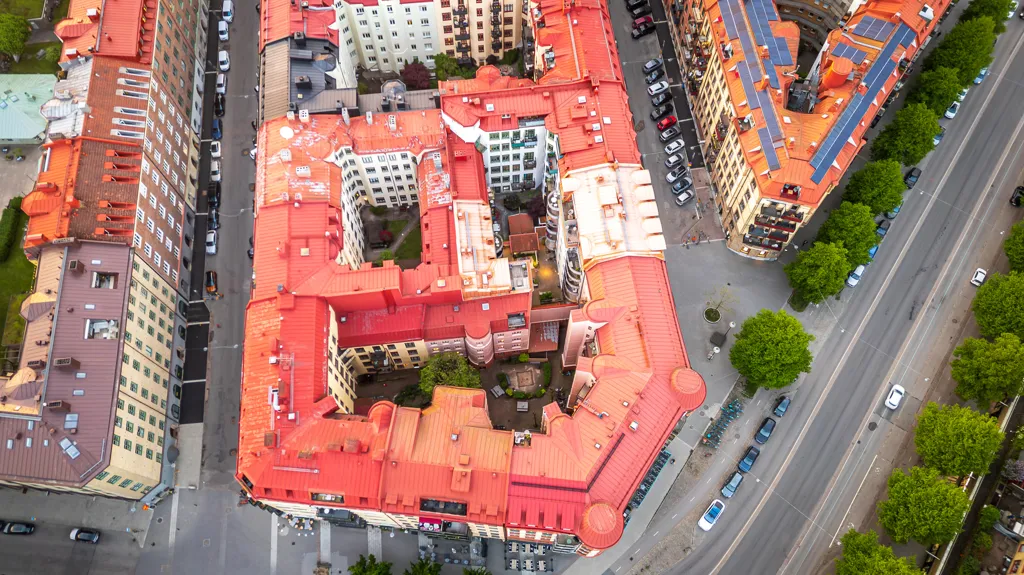 Vue aérienne - Charming Loft with City View in Stockholm