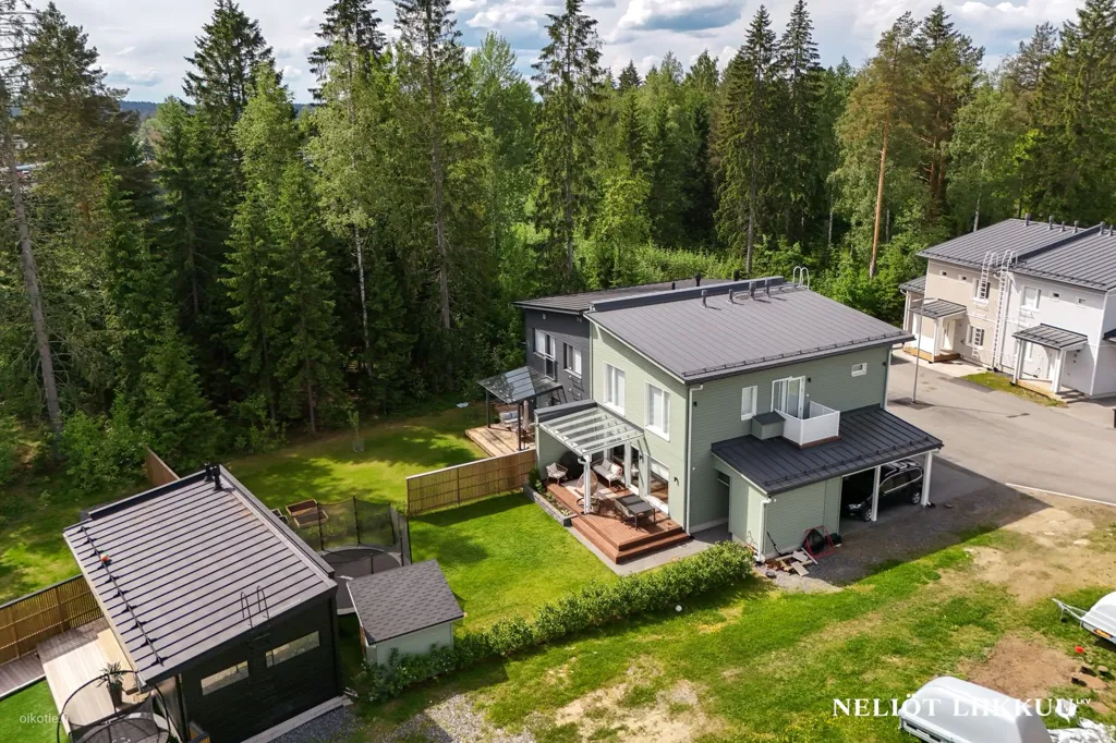 Õhuvaade - Modern House with Sauna and Carport
