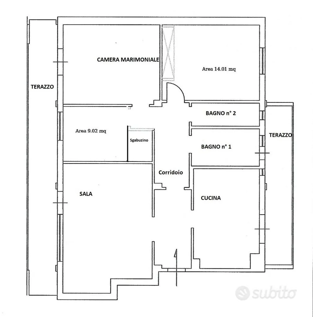 Plan - Apartment with Balcony and Garage in Lucca