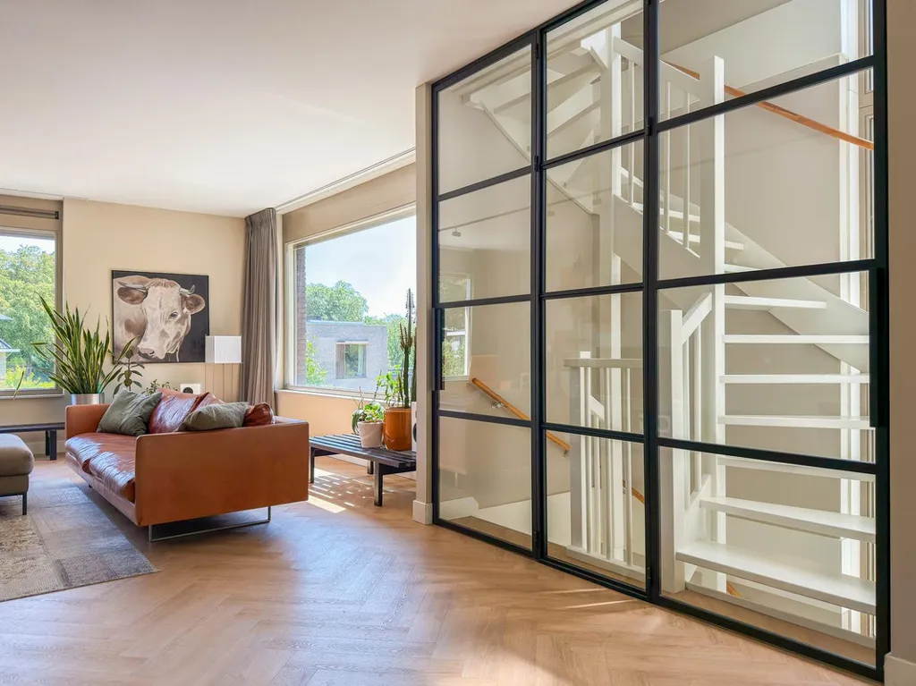 Soggiorno - Modern Half-Detached House with Forest View in Leersum